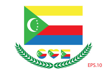 Official vector flag of Comoros. Eps.10