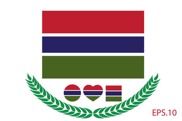Official vector flag of Gambia. Eps.10