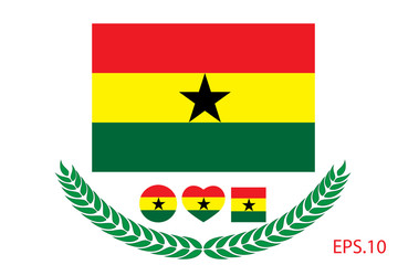 Official vector flag of Ghana. Eps.10