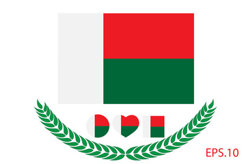 Official vector flag of Madagascar. Eps.10