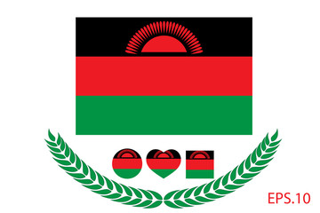 Official vector flag of Malawi. Eps.10