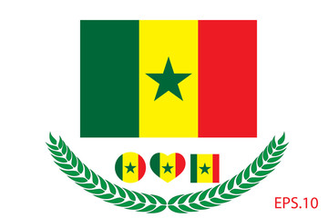Official vector flag of Senegal. Eps.10