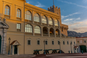 Fototapeta na wymiar View of the castle of the Prince of Monaco - 4