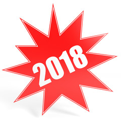 2018 New Year. Star.