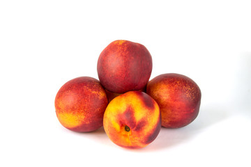 Delicious peaches from the market, closeup