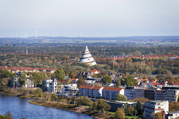 Jahrtausendturm im Elbauenpark Magdeburg