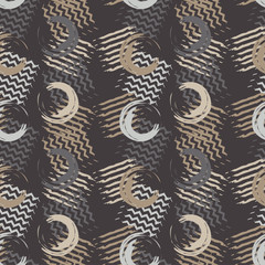 Memphis seamless pattern. Brushwork. Textile rapport.