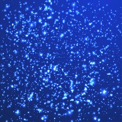 Bright blue starry glittering sparkling layout template