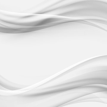 Elegant grey gradient swoosh border lines graphic design background © phyZick