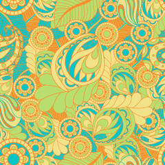Fototapeta premium Seamless paisley pattern. Vector background for textile, print, wallpapers, wrapping.