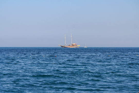The coast of the Mediterranean Sea in Camyuva