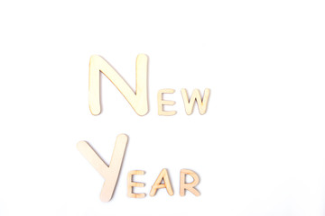 New year Holiday Greetings Card on white board table