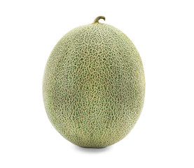 Ripe melon on white background