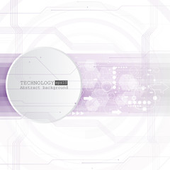 Abstract technology background with various technological elements. Vector illustration.