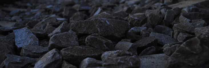 Stone grunge at a roadwork