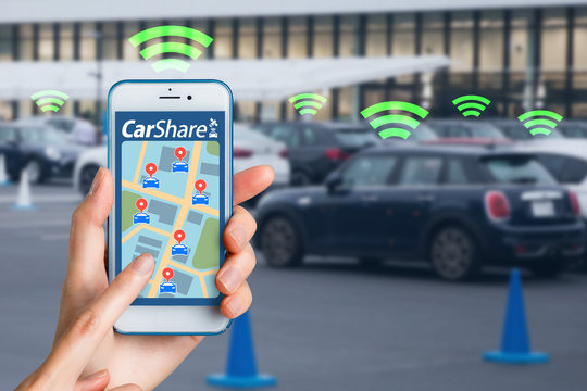 Car sharing concept.