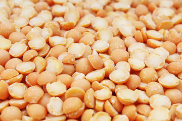 Eating yelloe pea peas texture pattern as background photo.