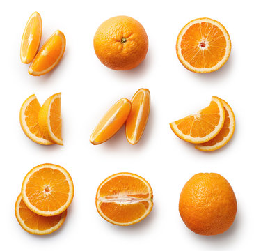 Fototapeta Świeża pomarańcze odizolowywająca na białym tle
