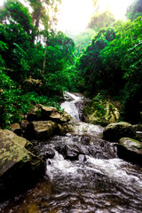 The landscape photo, beautiful waterfall in rainforest, kokedok waterfall in Saraburi, Thailand