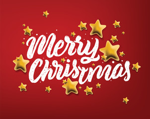 Merry Christmas vector text Calligraphic Lettering design card template. Creative typography for Holiday Greeting Gift Poster. Calligraphy Font style Banner.