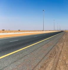 highway in the Arabian desert