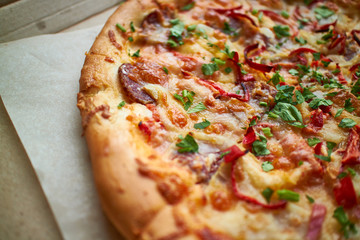 pepperoni pizza closeup