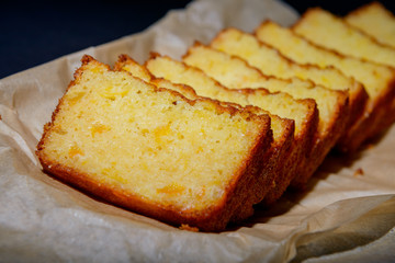 lemon cake on parchment