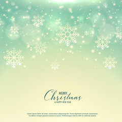 beautiful christmas background with snowflakes