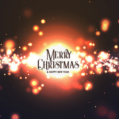 abstract merry christmas design with bursting light effect