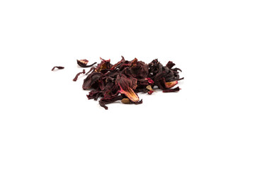 Heap of aromatic Hibiscus tea,