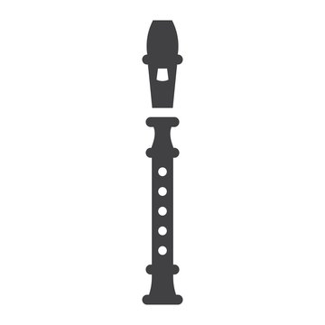 Wood flute glyph icon, music and instrument, sound sign vector graphics, a solid pattern on a white background, eps 10.