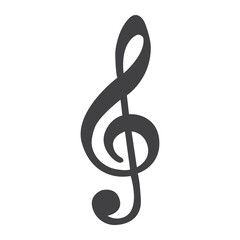 Fototapeta na wymiar Treble Clef line icon, music and instrument, note sign vector graphics, a linear pattern on a white background, eps 10.