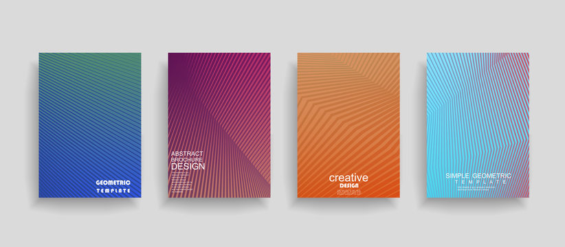 Brochure. Geometric halftone gradients. Eps10 vector.