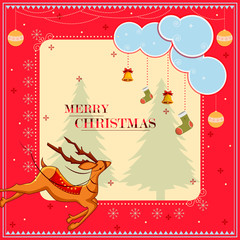 Merry Christmas holiday festival greeting background