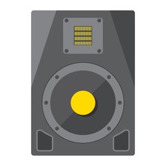 Fototapeta premium Audio Monitor flat icon, music and instrument, sound sign vector graphics, a colorful solid pattern on a white background, eps 10.