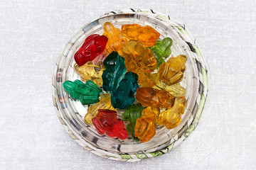 сладкие конфеты. творческий фон. рождественские сладости.