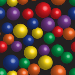 Rainbow Balls Seamless Pattern
