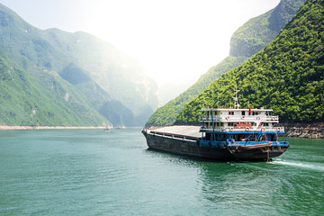 Schiff auf dem Jangtse, China 