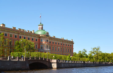 Mikhailovsky Castle was built in 18th century, St. Petersburg, Russia