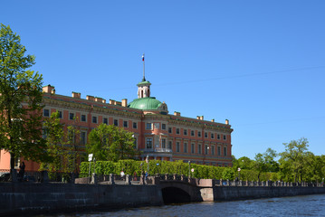 Mikhailovsky Castle was built in 18th century, St. Petersburg, Russia