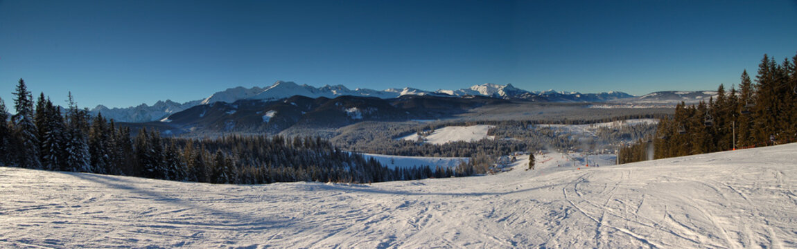 Obraz Panorama WIerch Zgorzelisko nartostrada