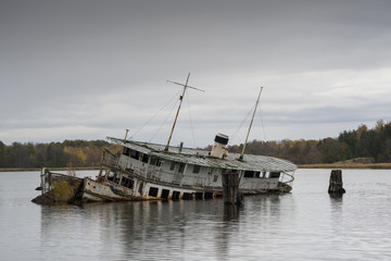 Old abandoned boat MS Legend
