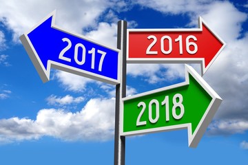 Obraz premium 2018 New Year illustration