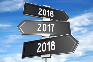 Fototapeta premium 2018 New Year illustration