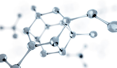 Science or medical background with molecules and atoms.