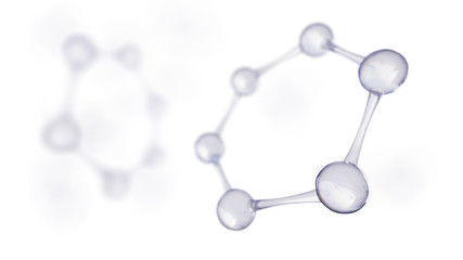 Fototapeta premium Science or medical background with molecules and atoms.