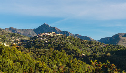 Mountain old village Coaraze, Provence Alpes Cote d'Azur, France.