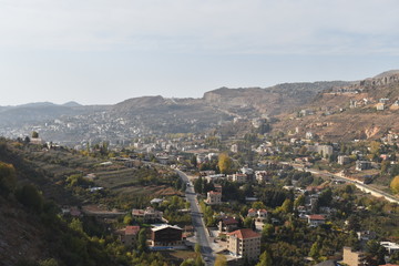 Village de montagne dans le Mont Liban