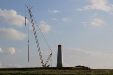 Windkraftrad Bau 