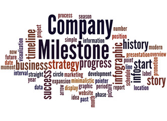 Company Milestone, word cloud concept 2